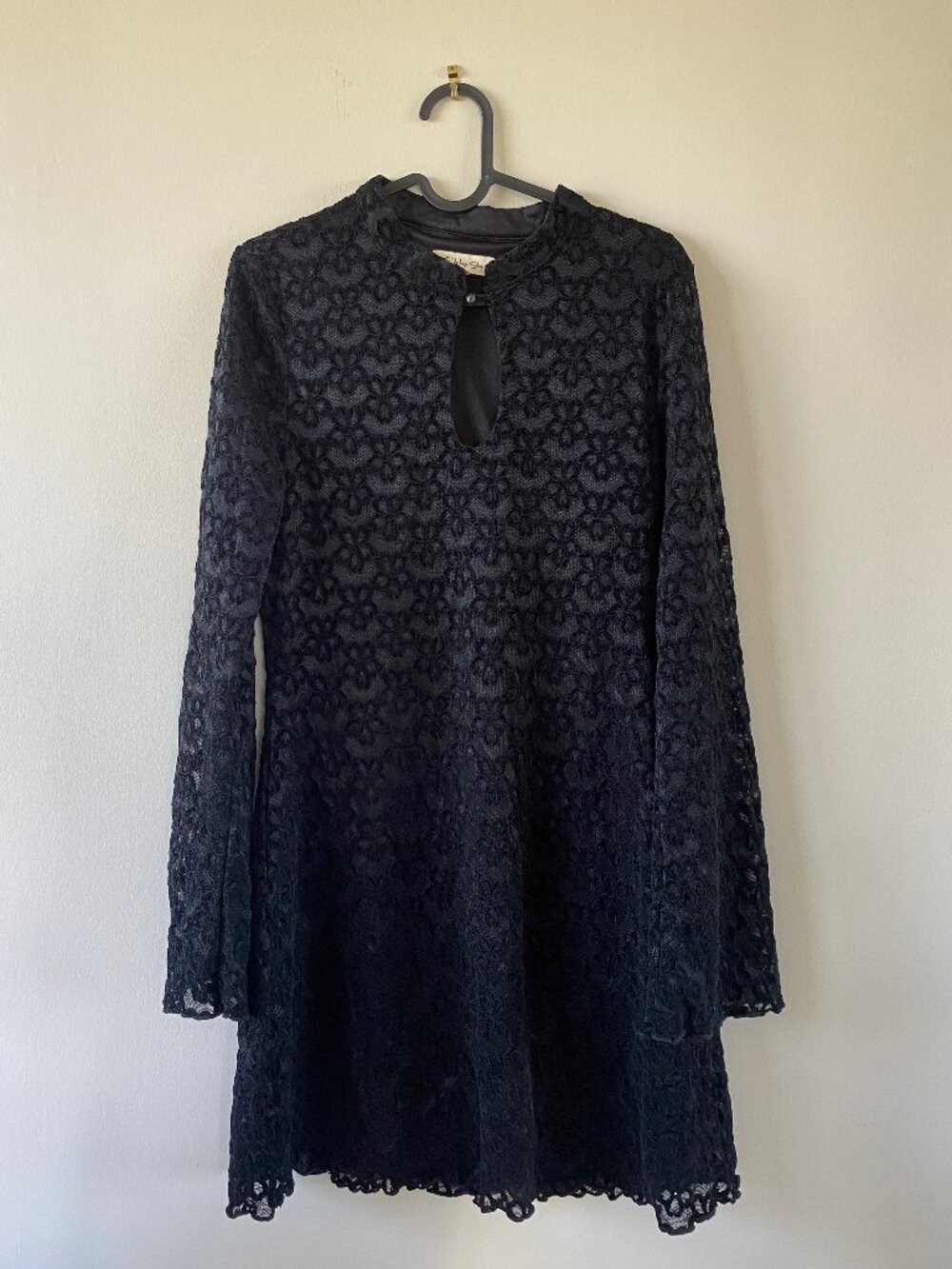 Floral Lace Velvet Mini Dress